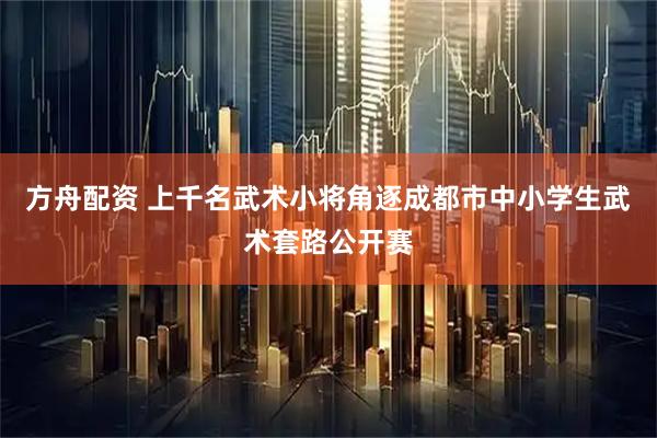 方舟配资 上千名武术小将角逐成都市中小学生武术套路公开赛